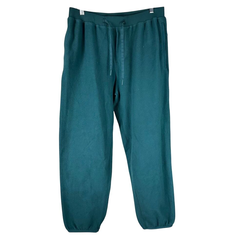 Lululemon Polar Fleece Jogger Green Jasper Men's Size Large EUC